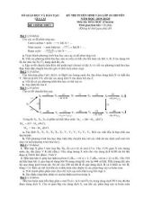 Đề thi tuyển sinh vào Lớp 10 Chuyên môn Hóa học - Năm học 2019-2020 - Sở giáo dục và đào tạo Gia Lai (Có đáp án)